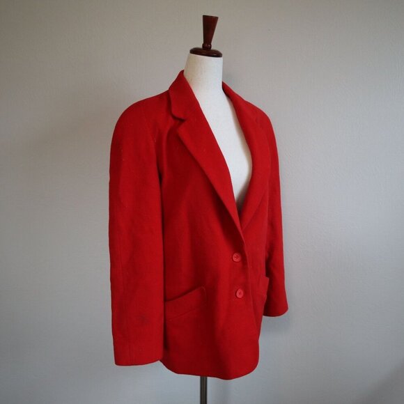 Jones New York Red Cashmere Wool Blend Jacket Size 6 - Picture 2 of 5